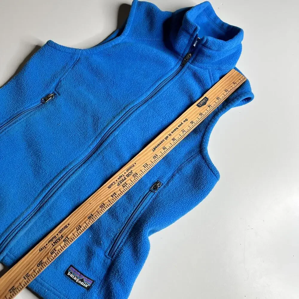 Patagonia‎ Synchilla Fleece Vest Womens Small Blue Full Zip Outdoor Layering